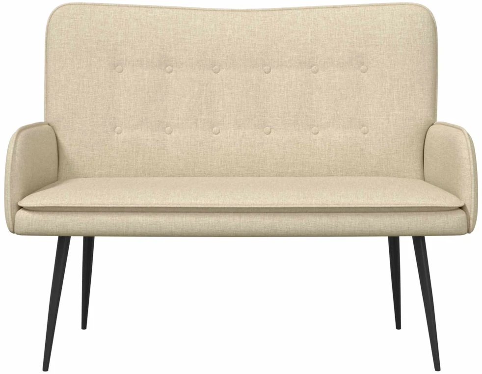 Dvitaškė sofa Kreminė 115 x 61 x 87 cm Audinys
