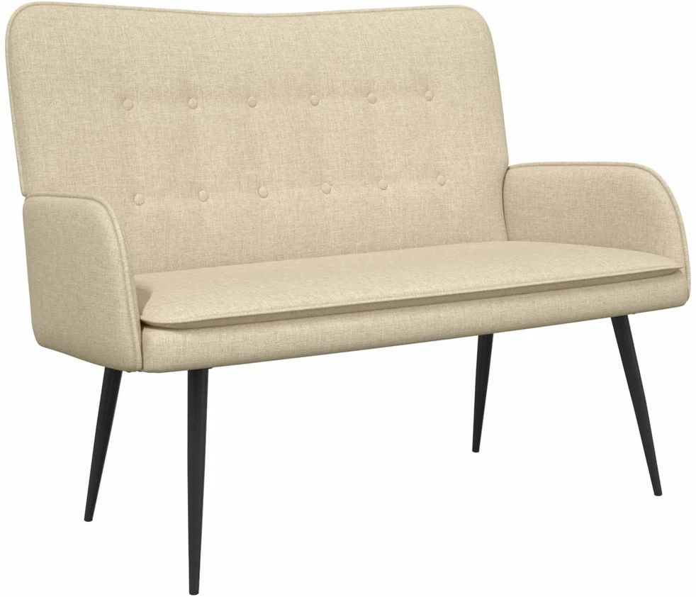 Dvitaškė sofa Kreminė 115 x 61 x 87 cm Audinys