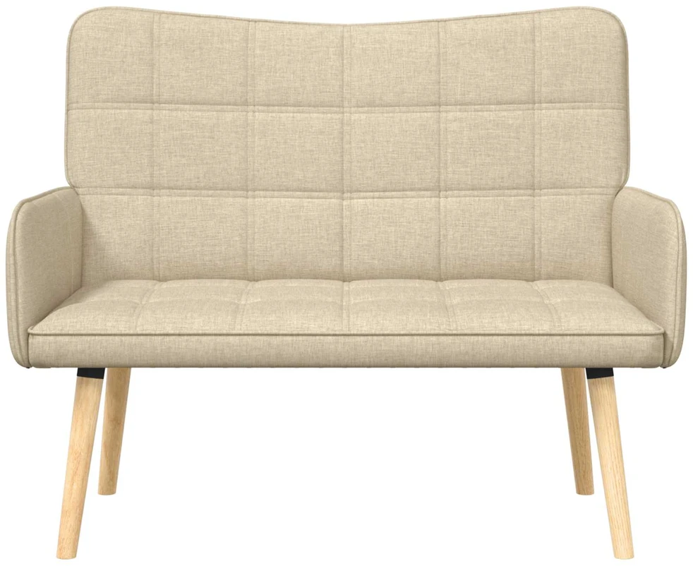 Dvitaškė sofa Kreminė 115 x 61 x 87 cm Audinys