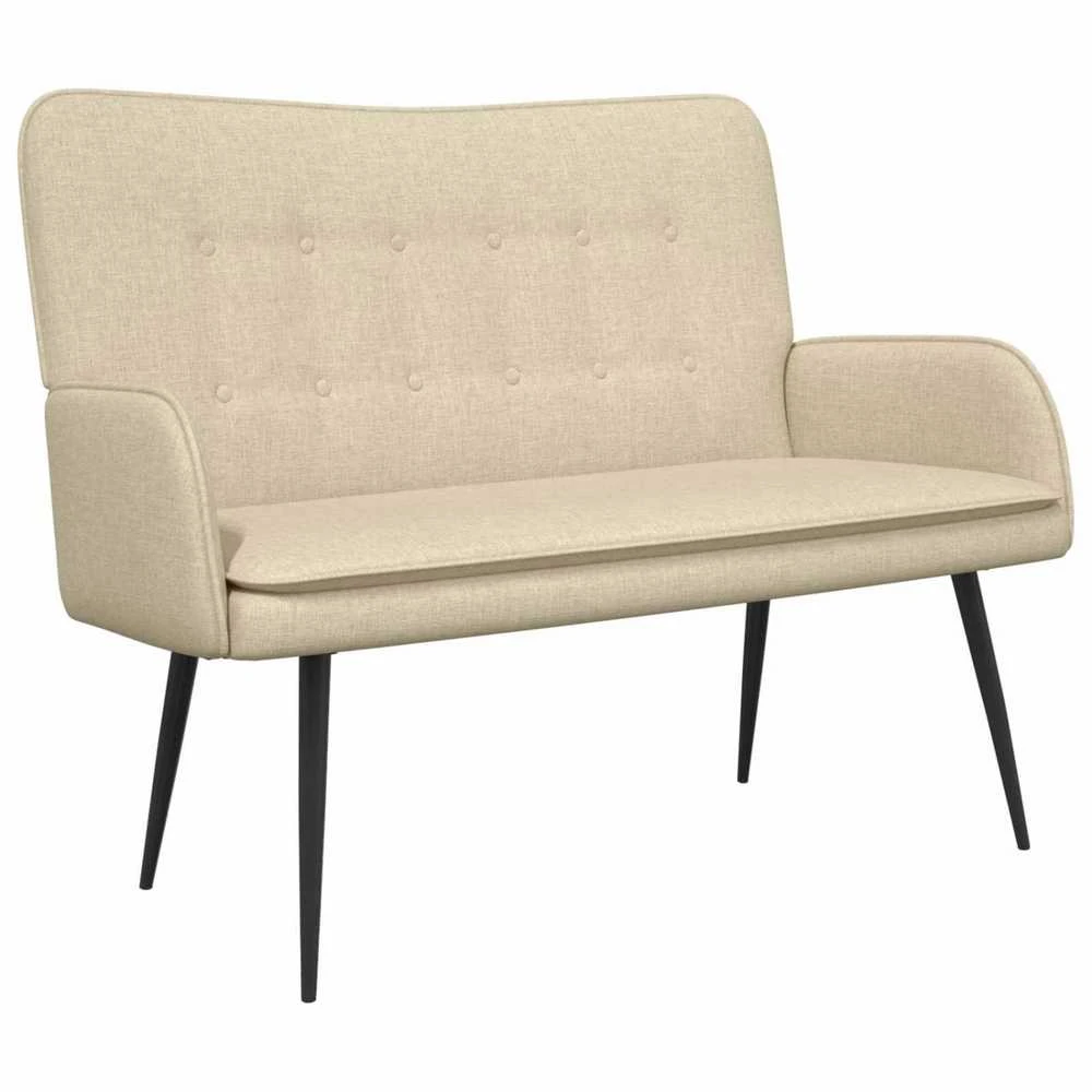 Dvitaškė sofa Kreminė 115 x 61 x 87 cm Audinys