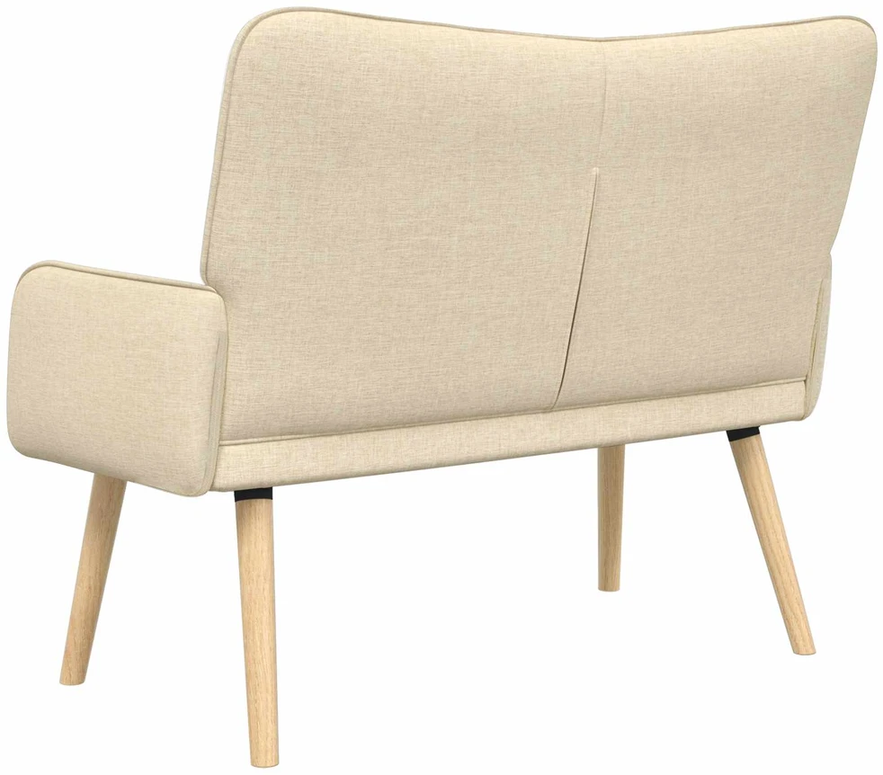 Dvitaškė sofa Kreminė 115 x 61 x 87 cm Audinys