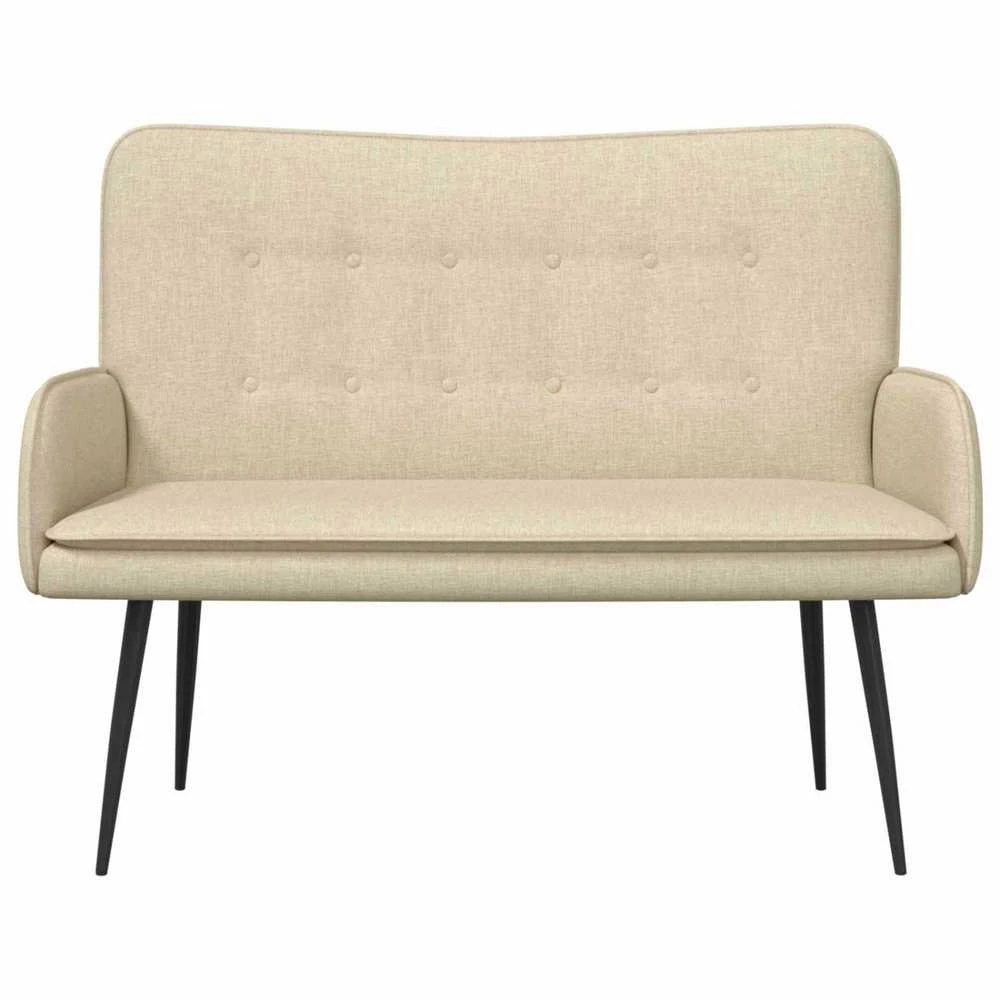 Dvitaškė sofa Kreminė 115 x 61 x 87 cm Audinys