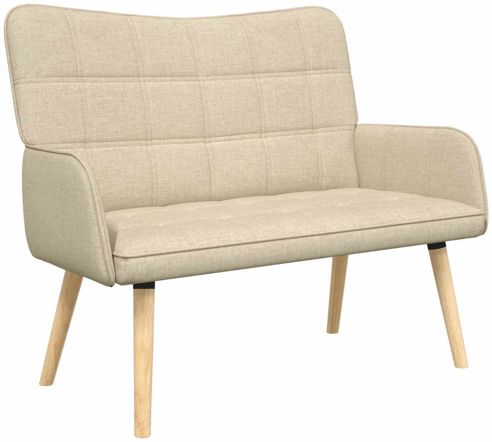 Dvitaškė sofa Kreminė 115 x 61 x 87 cm Audinys