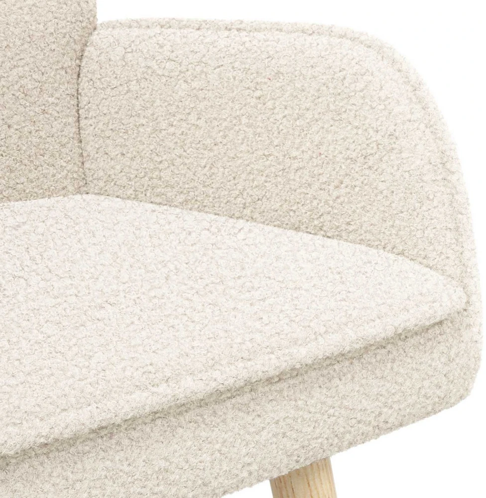 Dvitaškė sofa Kreminė 115 x 61 x 87 cm Bouclé