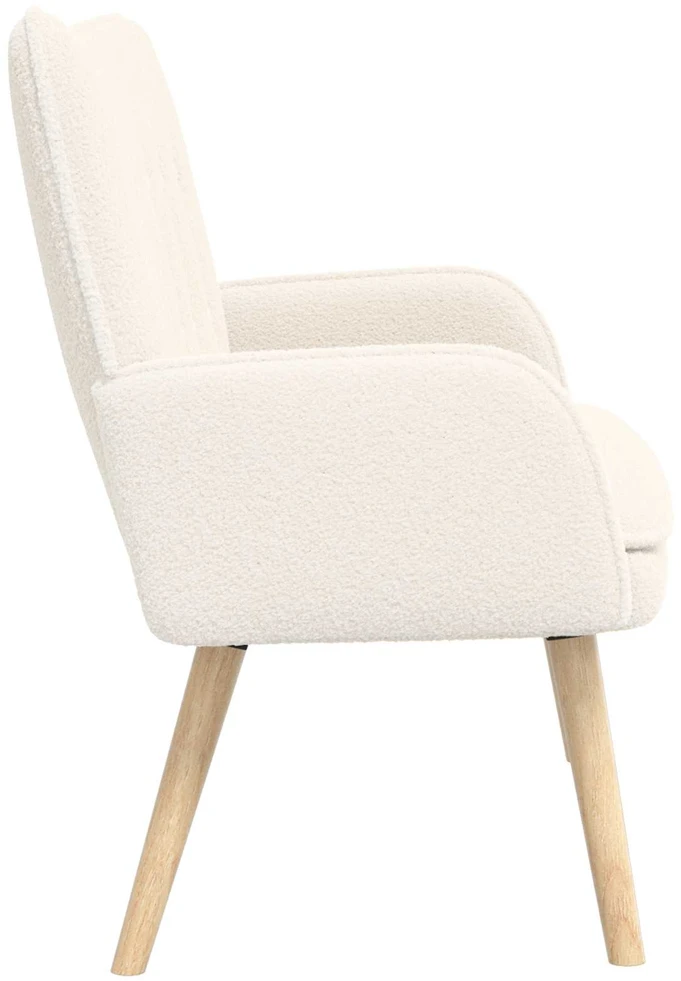 Dvitaškė sofa Kreminė 115 x 61 x 87 cm Bouclé