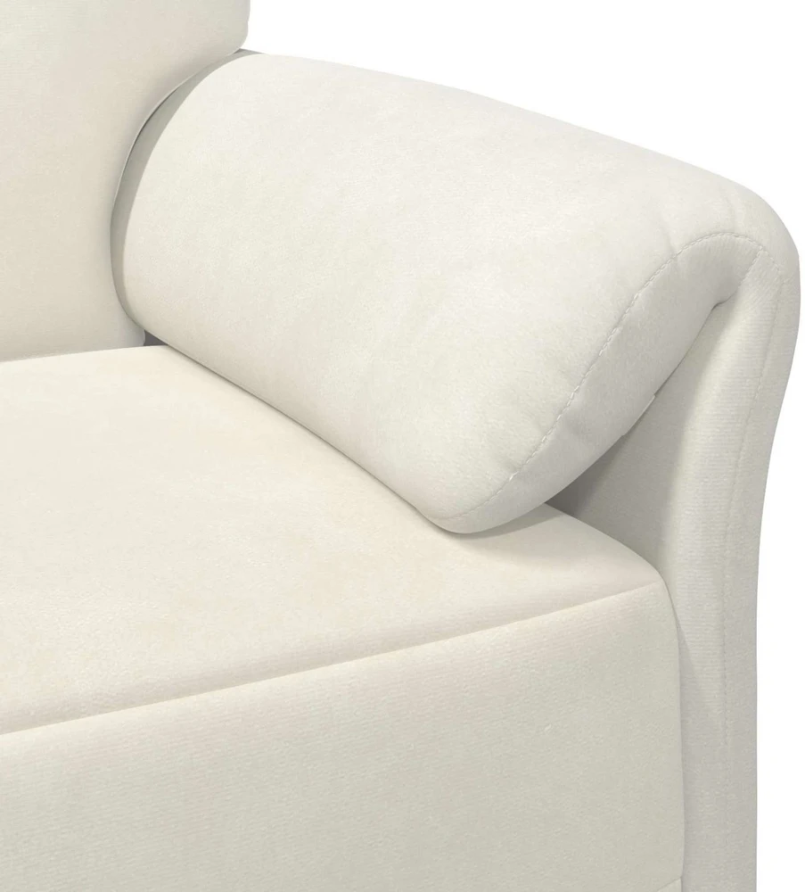 Dvitaškė sofa Kreminė 138 x 83 x 95 cm Aksomas