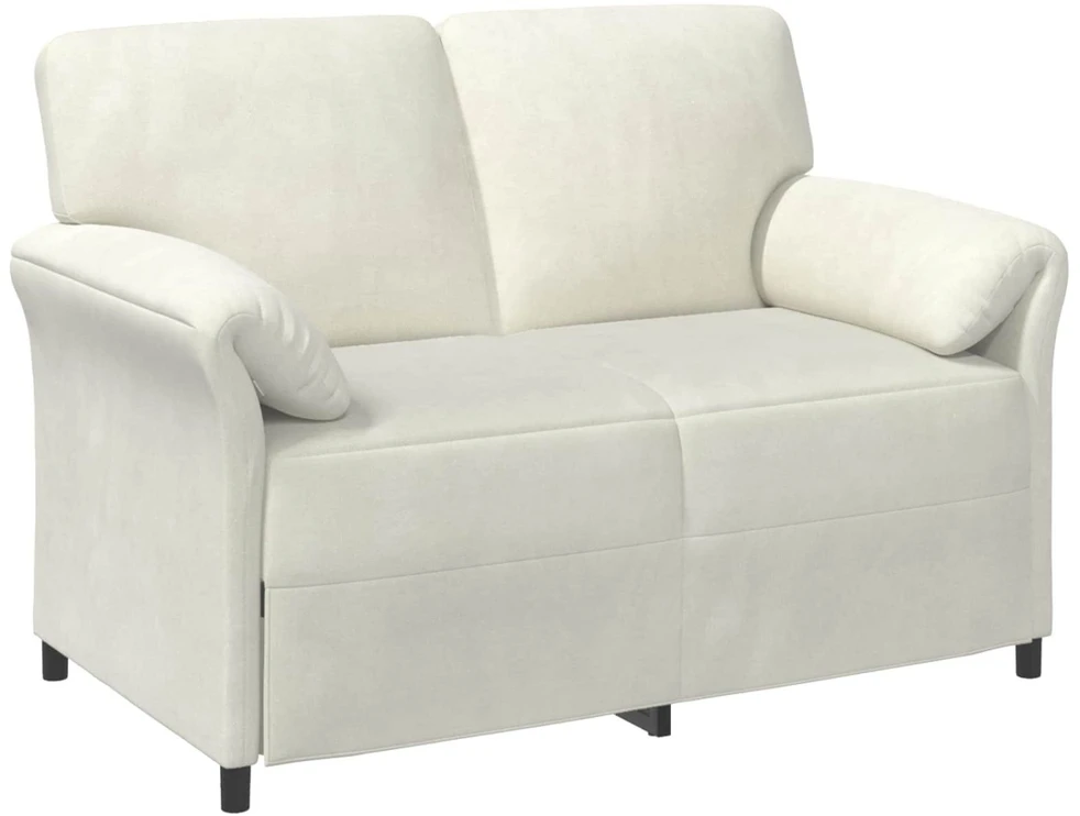 Dvitaškė sofa Kreminė 138 x 83 x 95 cm Aksomas