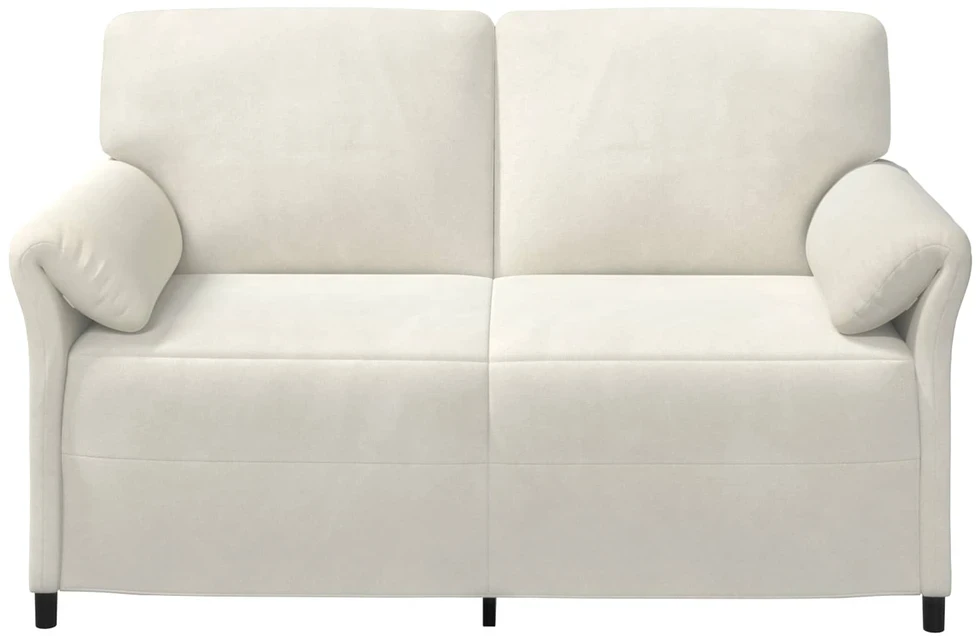 Dvitaškė sofa Kreminė 158 x 83 x 95 cm Aksomas
