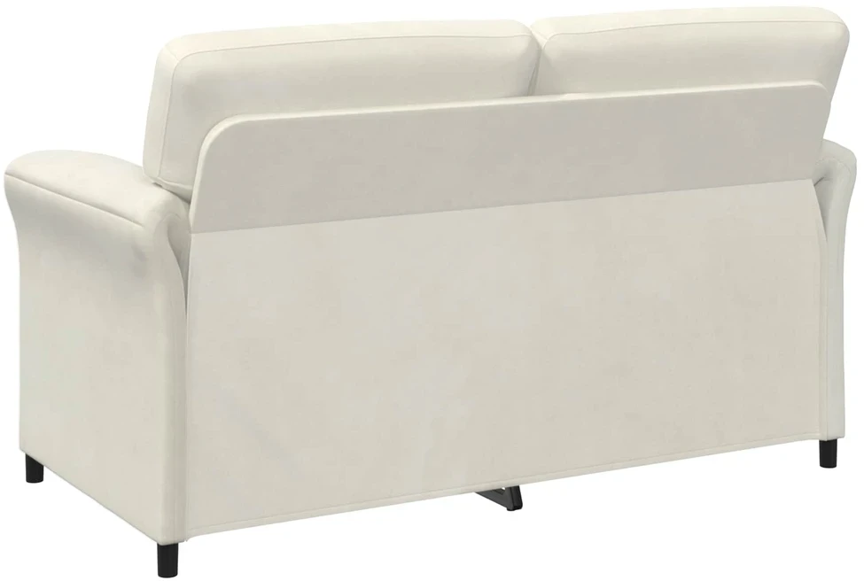 Dvitaškė sofa Kreminė 158 x 83 x 95 cm Aksomas