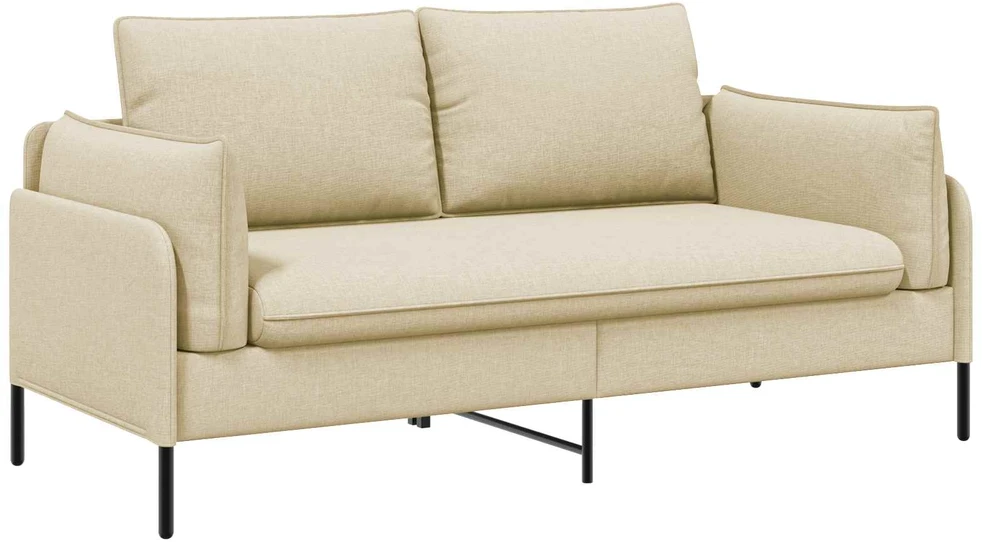 Dvitaškė sofa Kreminė 188 x 81 x 89 cm Audinys