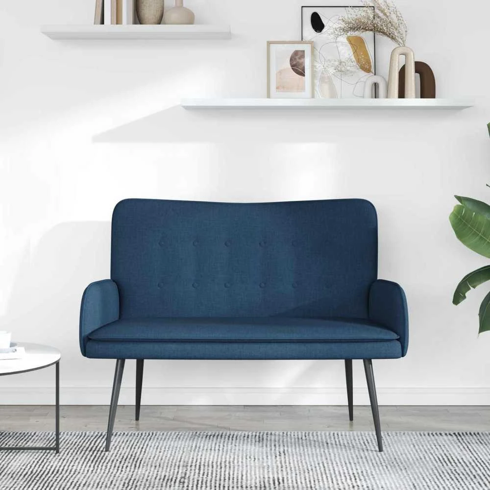 Dvitaškė sofa Mėlyna 115 x 61 x 87 cm Audinys