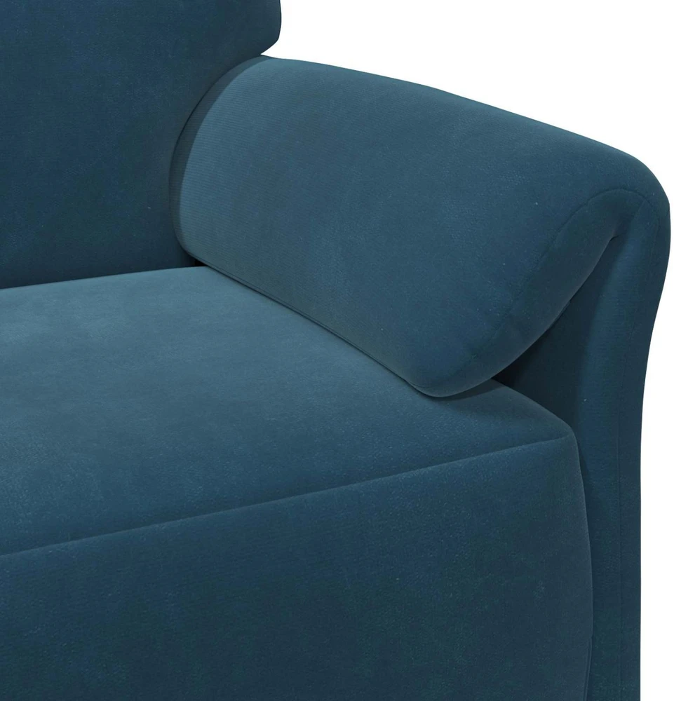 Dvitaškė sofa Mėlyna 158 x 83 x 95 cm Aksomas
