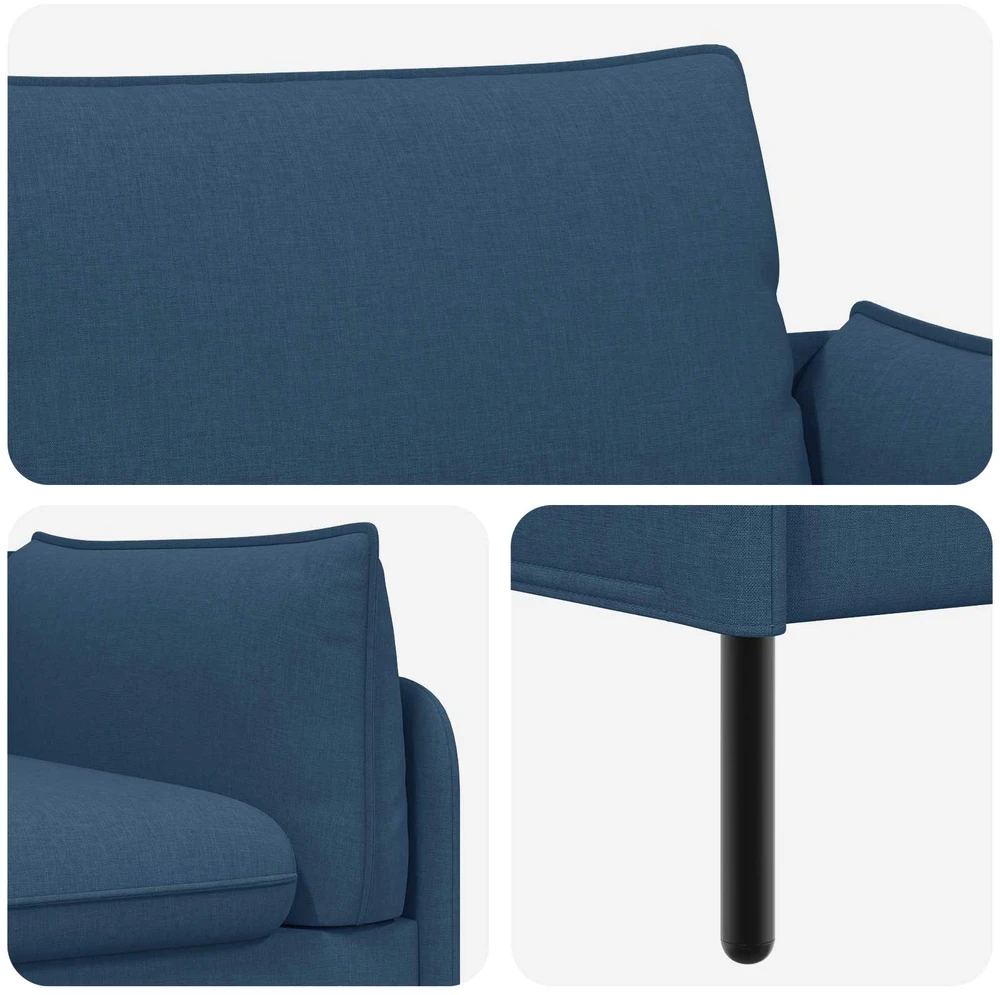 Dvitaškė sofa Mėlyna 188 x 81 x 89 cm Audinys