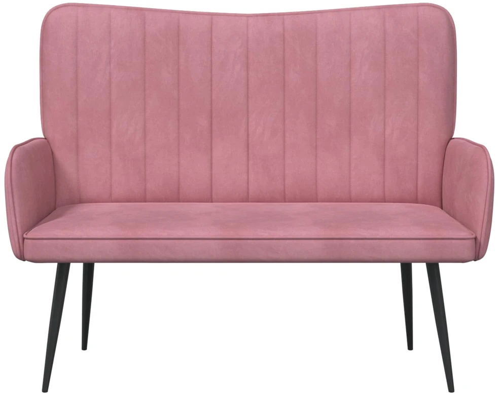Dvitaškė sofa Rožinė 115 x 61 x 87 cm Aksomas