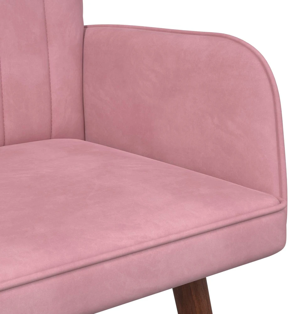 Dvitaškė sofa Rožinė 115 x 61 x 87 cm Aksomas