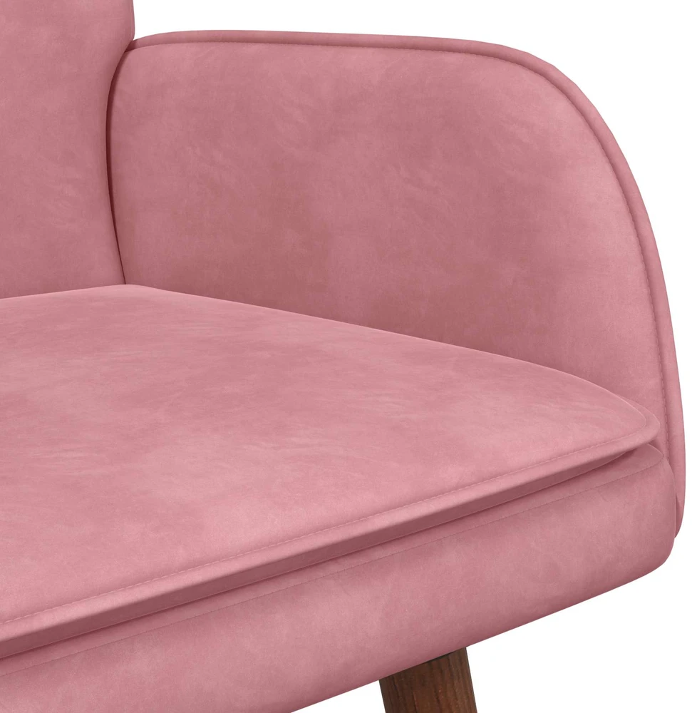 Dvitaškė sofa Rožinė 115 x 61 x 87 cm Aksomas
