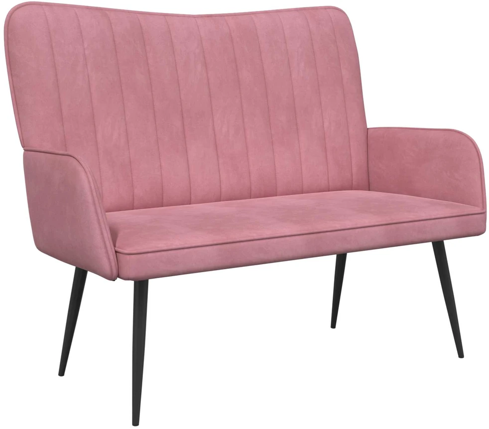 Dvitaškė sofa Rožinė 115 x 61 x 87 cm Aksomas