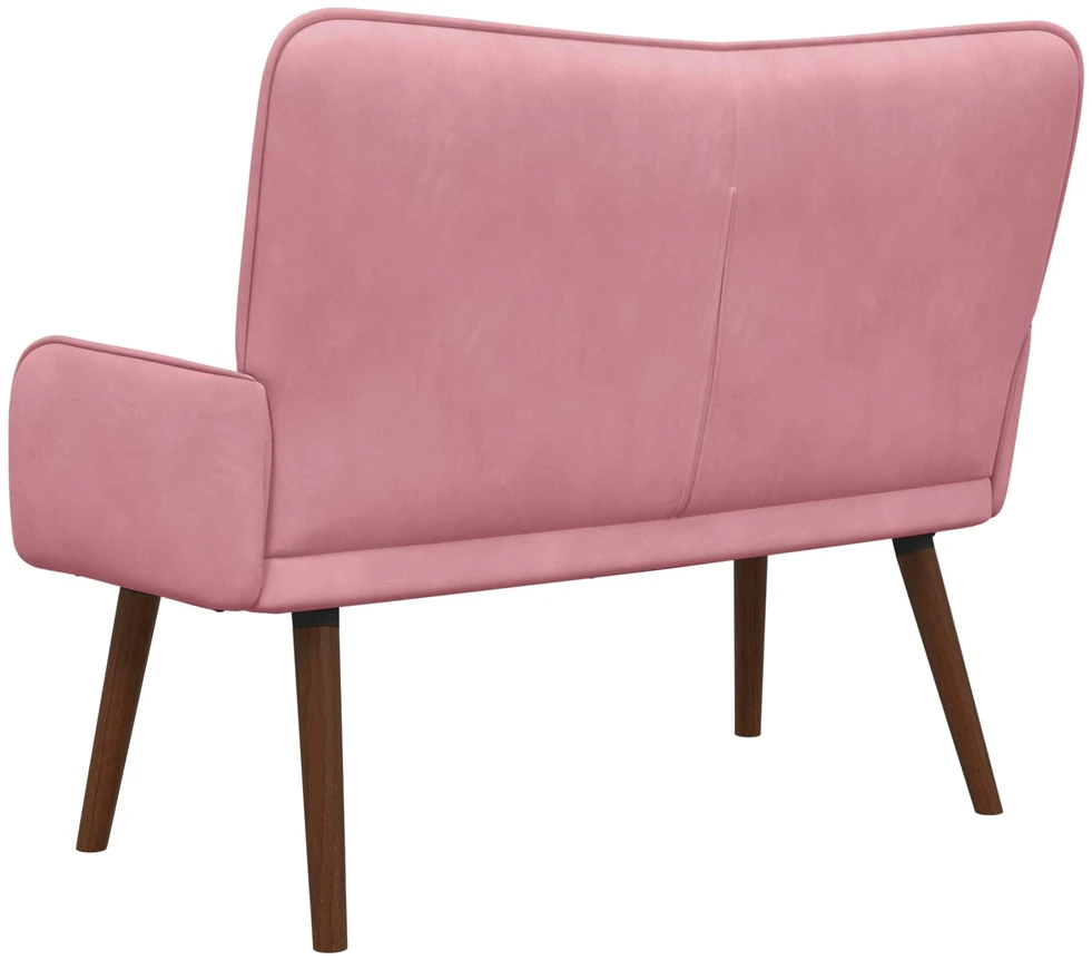 Dvitaškė sofa Rožinė 115 x 61 x 87 cm Aksomas