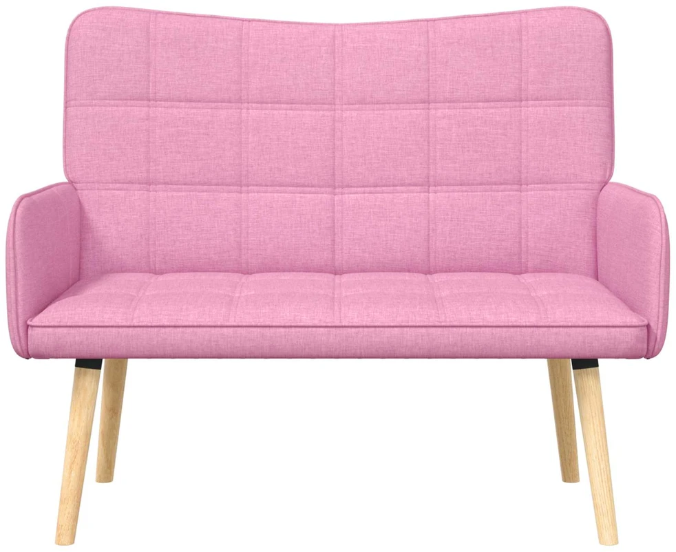 Dvitaškė sofa Rožinė 115 x 61 x 87 cm Audinys