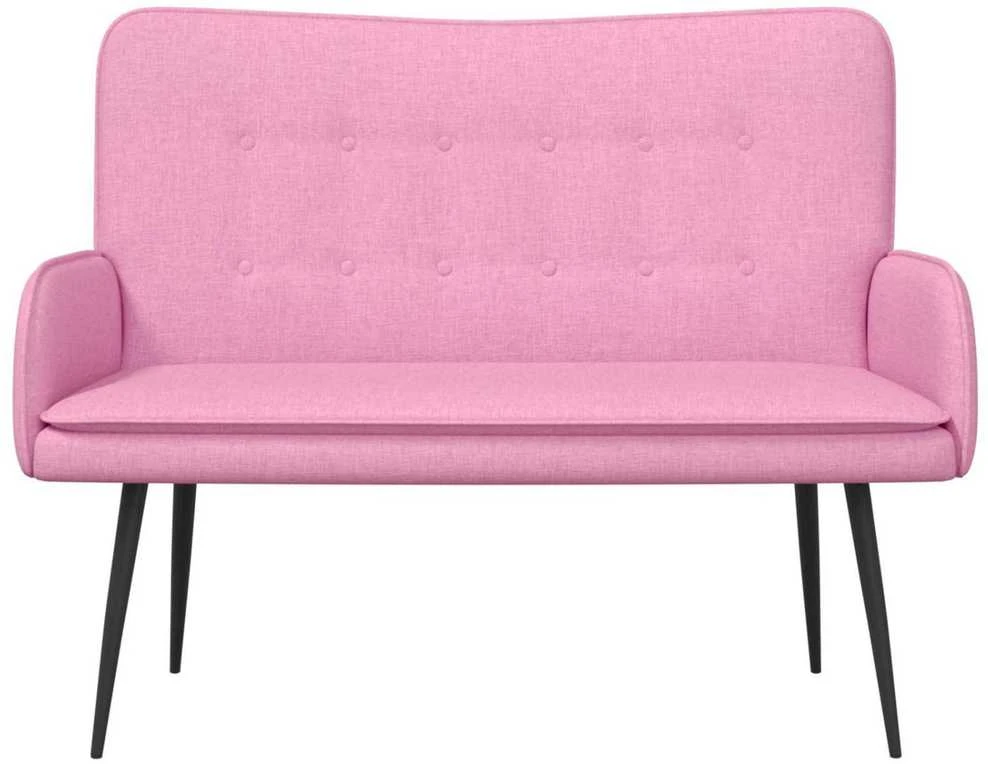 Dvitaškė sofa Rožinė 115 x 61 x 87 cm Audinys