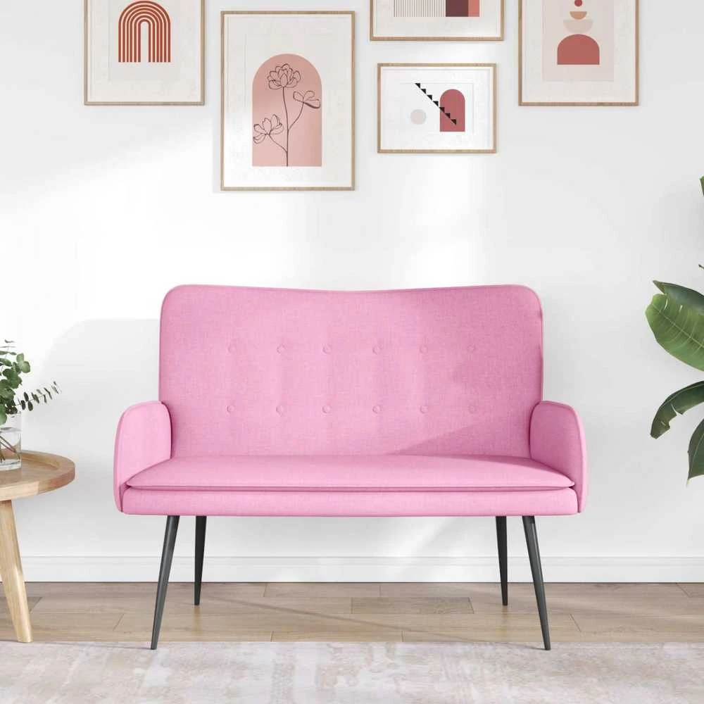 Dvitaškė sofa Rožinė 115 x 61 x 87 cm Audinys