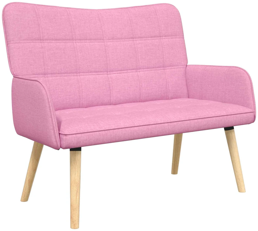 Dvitaškė sofa Rožinė 115 x 61 x 87 cm Audinys