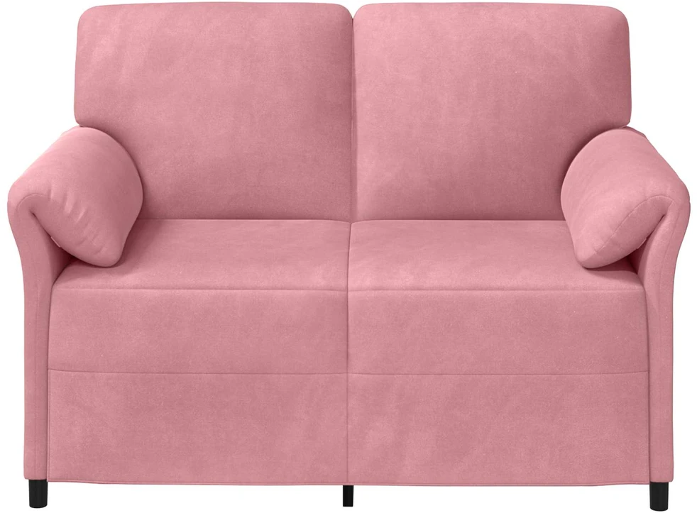 Dvitaškė sofa Rožinė 138 x 83 x 95 cm Aksomas