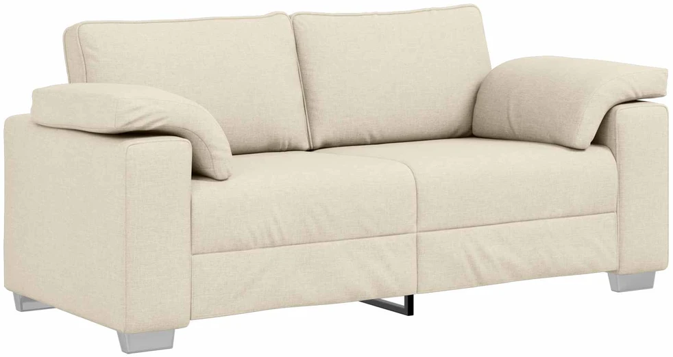 Dvitaškė sofa Smėlio 180 cm Lino mišinio audinys