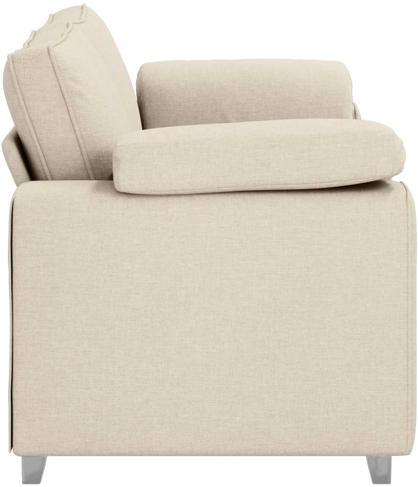 Dvitaškė sofa Smėlio 180 cm Lino mišinio audinys