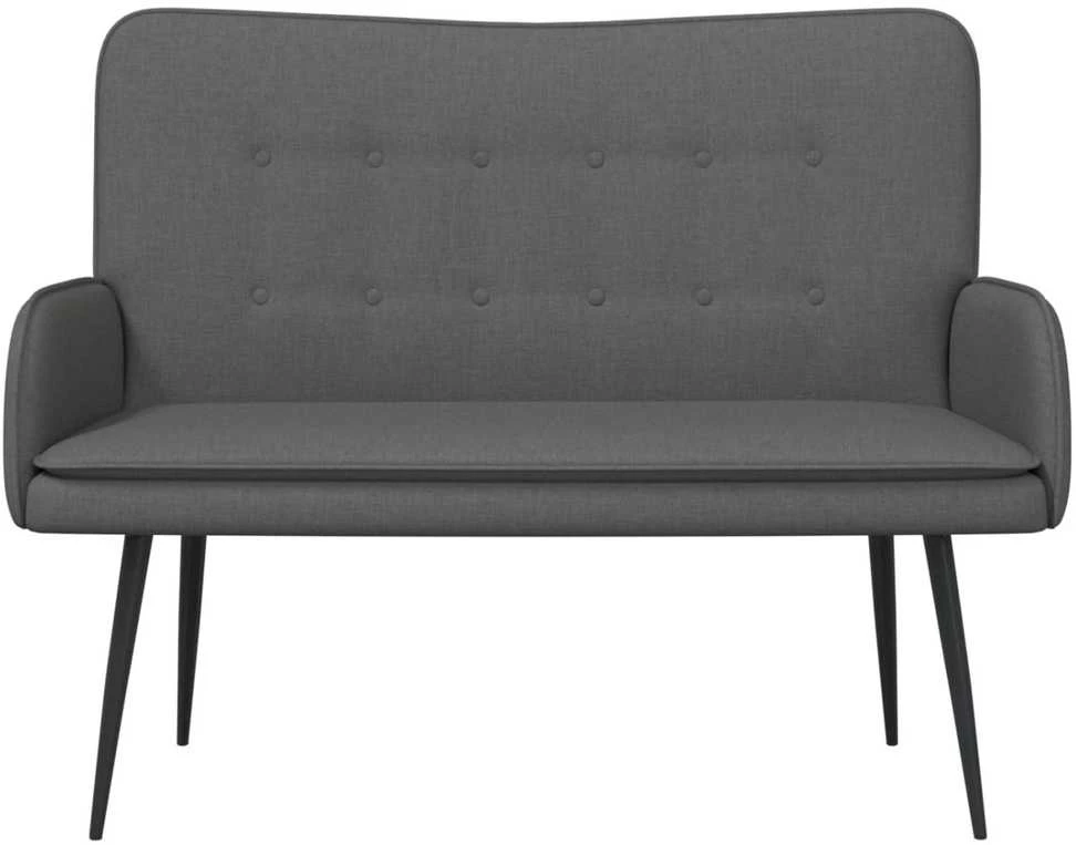 Dvitaškė sofa Tamsiai pilka 115 x 61 x 87 cm Audinys