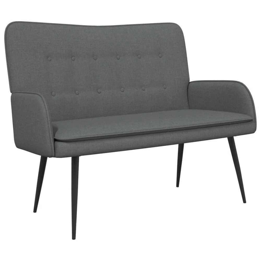 Dvitaškė sofa Tamsiai pilka 115 x 61 x 87 cm Audinys
