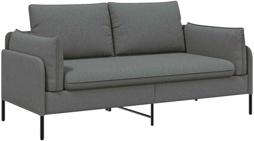 Dvitaškė sofa Tamsiai pilka 188 x 81 x 89 cm Audinys