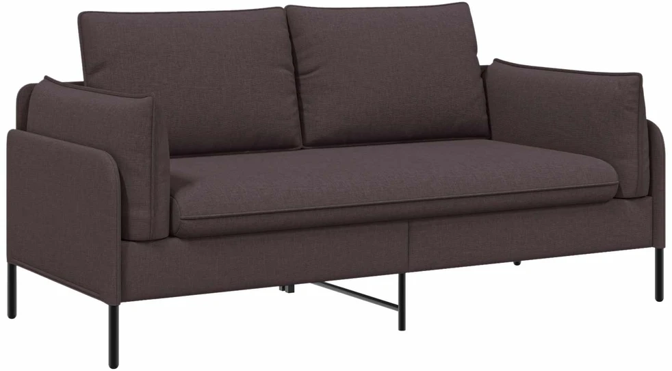 Dvitaškė sofa Tamsiai rudas 188 x 81 x 89 cm Audinys