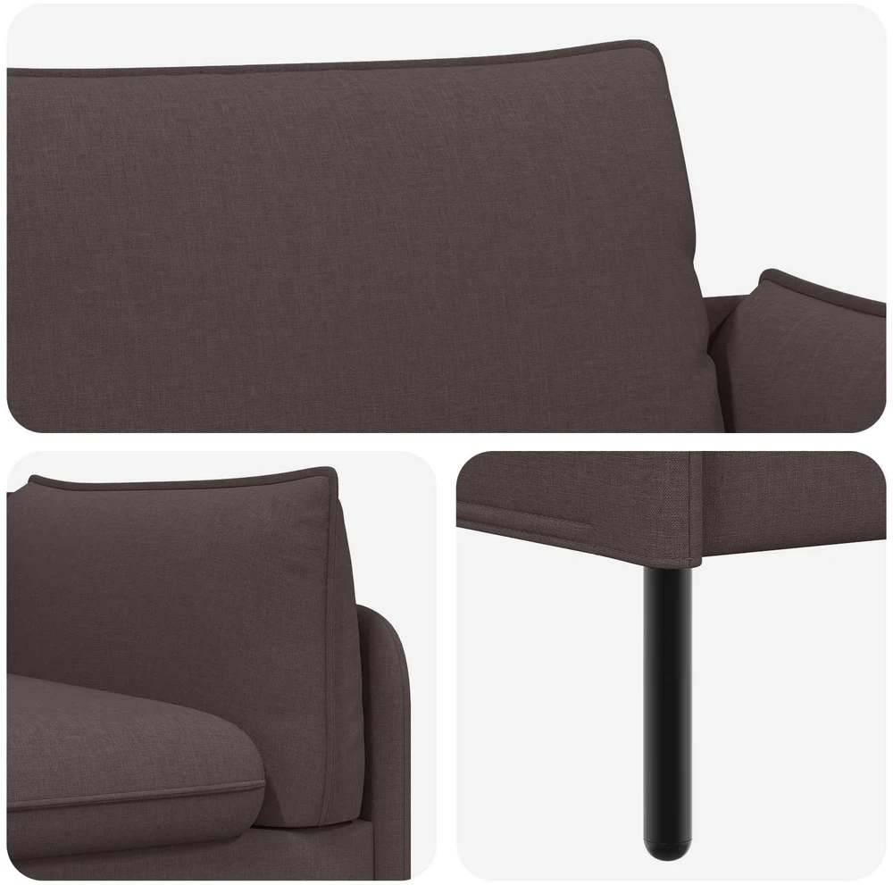 Dvitaškė sofa Tamsiai rudas 188 x 81 x 89 cm Audinys
