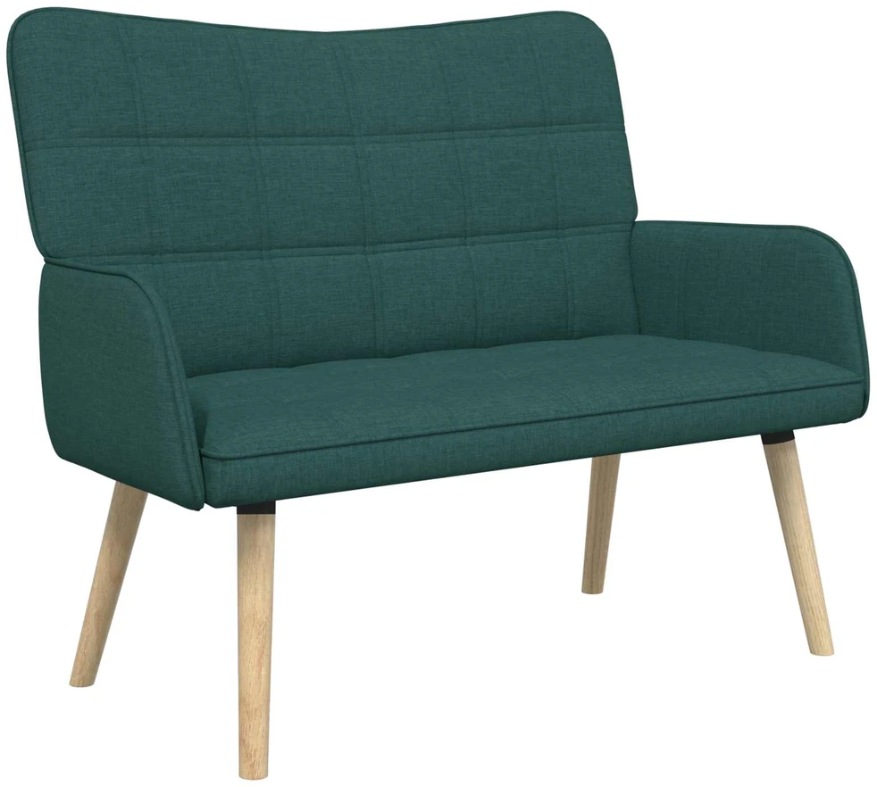 Dvitaškė sofa Tamsiai žalia 115 x 61 x 87 cm Audinys