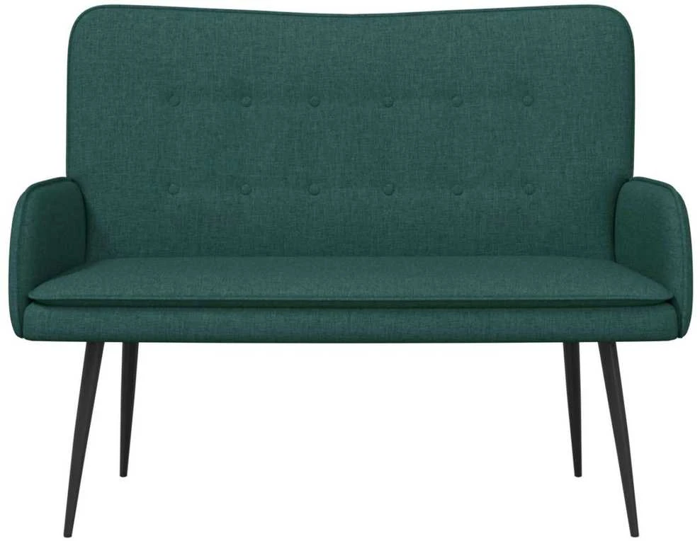 Dvitaškė sofa Tamsiai žalia 115 x 61 x 87 cm Audinys