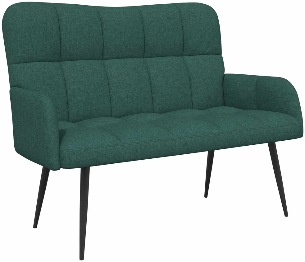 Dvitaškė sofa Tamsiai žalia 115 x 61 x 87 cm Audinys