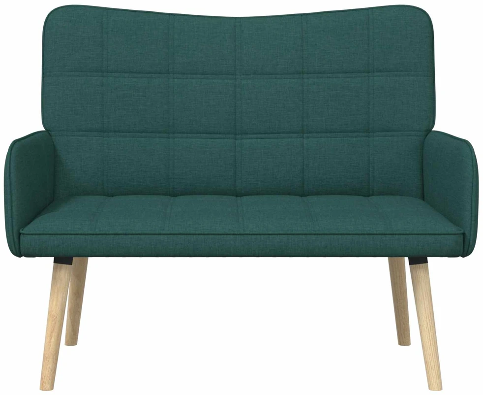 Dvitaškė sofa Tamsiai žalia 115 x 61 x 87 cm Audinys