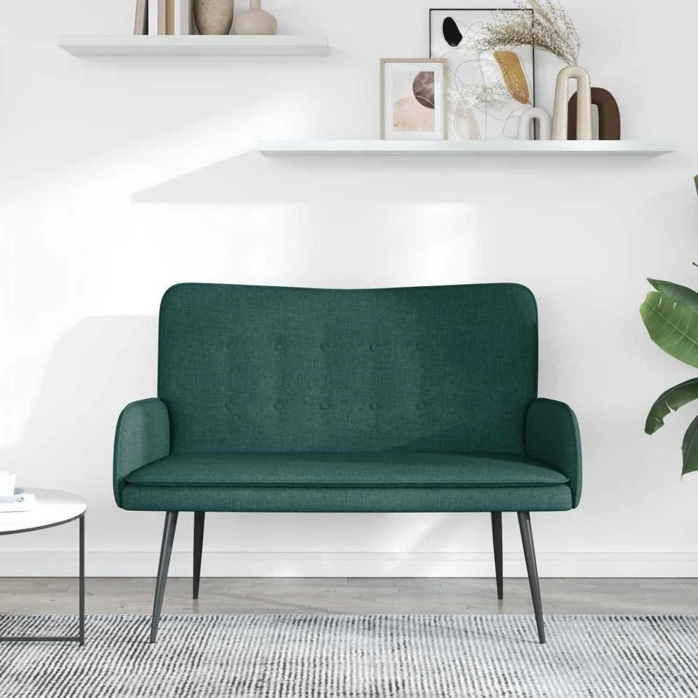 Dvitaškė sofa Tamsiai žalia 115 x 61 x 87 cm Audinys