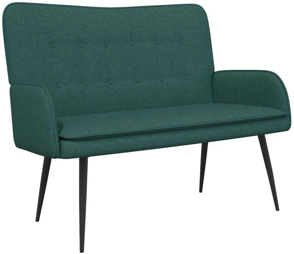Dvitaškė sofa Tamsiai žalia 115 x 61 x 87 cm Audinys