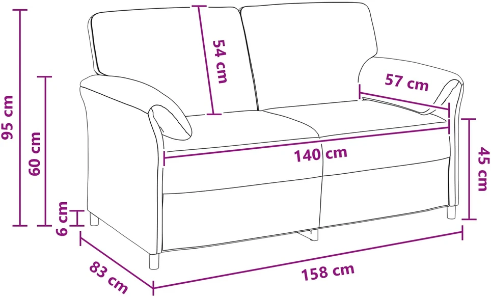 Dvitaškė sofa Tamsiai žalia 158 x 83 x 95 cm Aksomas