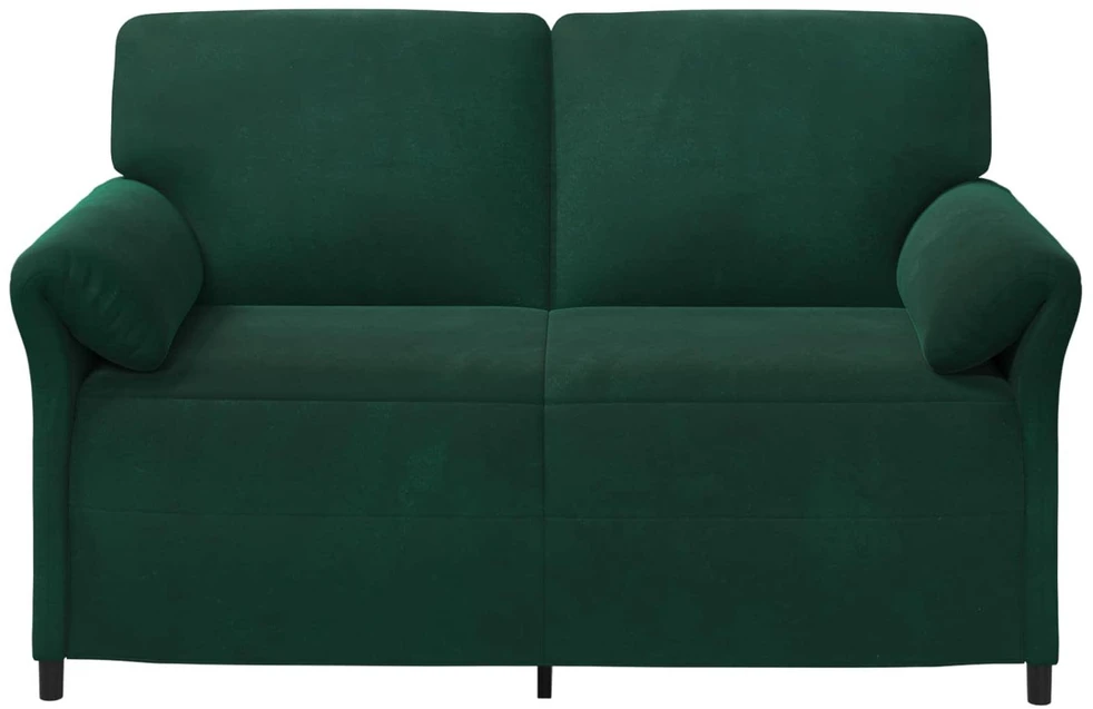 Dvitaškė sofa Tamsiai žalia 158 x 83 x 95 cm Aksomas