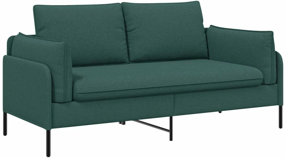 Dvitaškė sofa Tamsiai žalia 188 x 81 x 89 cm Audinys