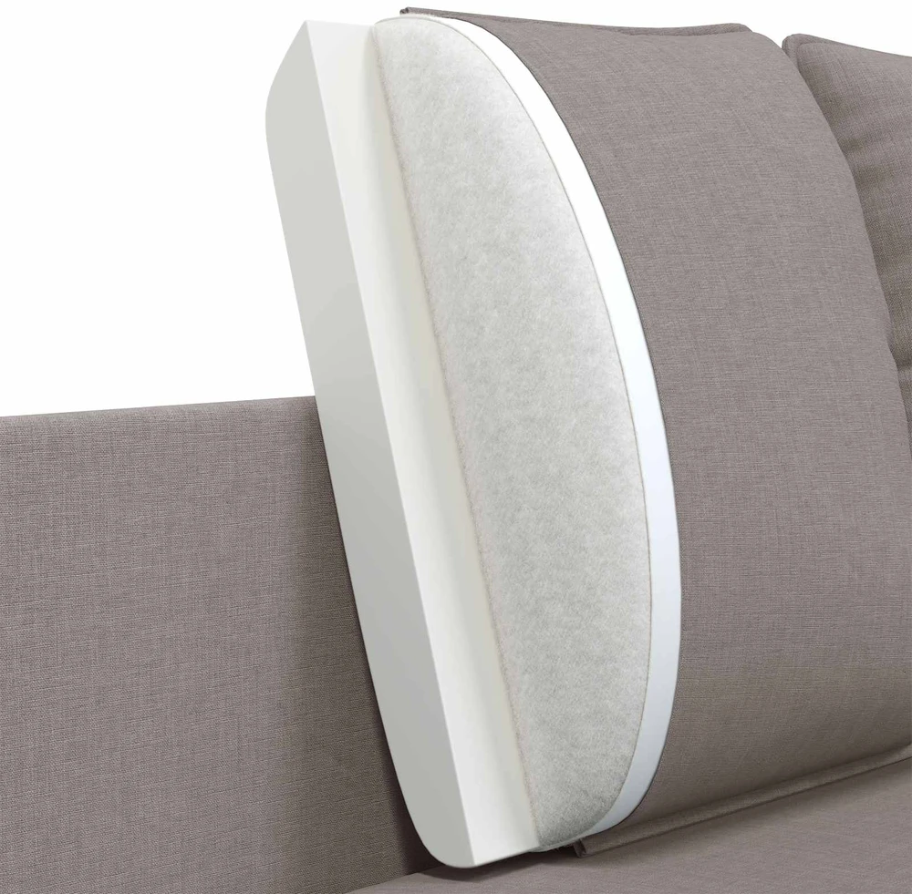 Dvitaškė sofa Taupe 188 x 81 x 89 cm Audinys
