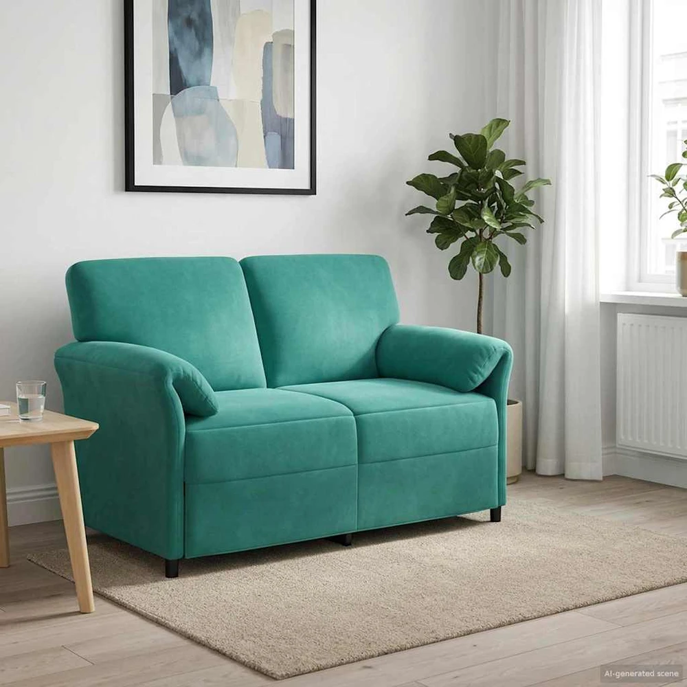 Dvitaškė sofa Turkio 138 x 83 x 95 cm Aksomas