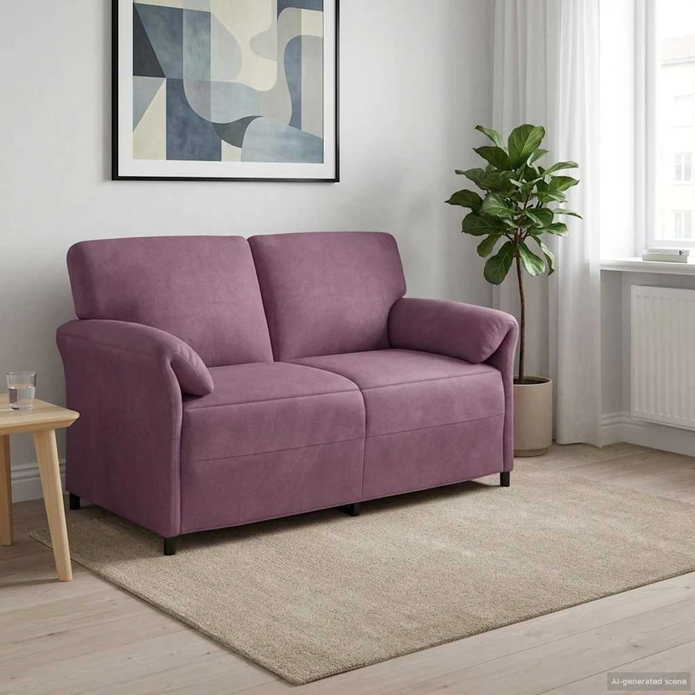 Dvitaškė sofa Violetinė 158 x 83 x 95 cm Aksomas