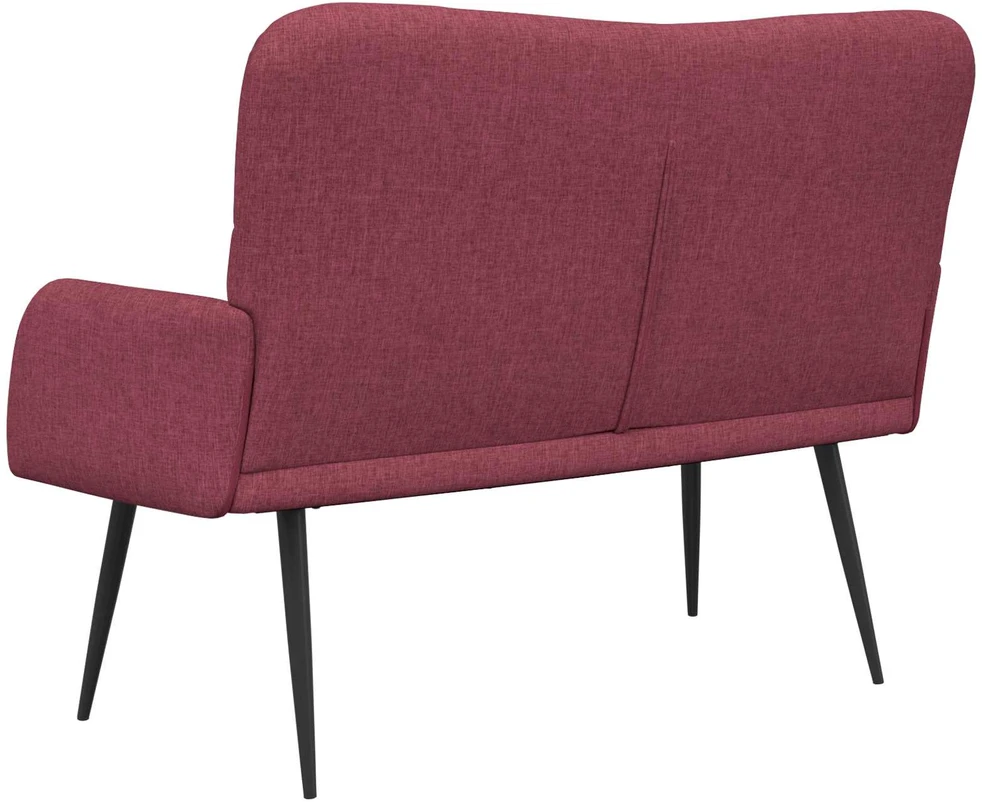 Dvitaškė sofa Vyno raudona 115 x 61 x 87 cm Audinys