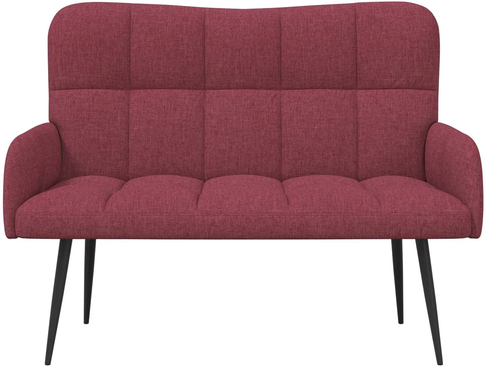 Dvitaškė sofa Vyno raudona 115 x 61 x 87 cm Audinys