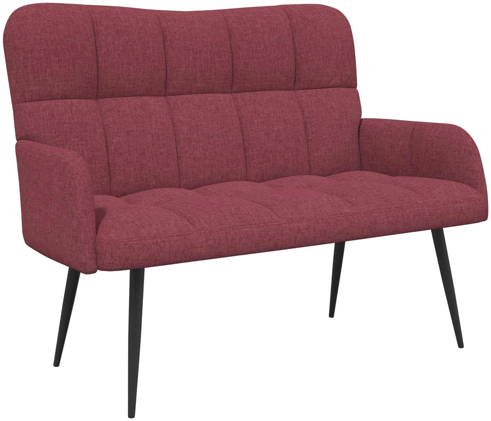 Dvitaškė sofa Vyno raudona 115 x 61 x 87 cm Audinys