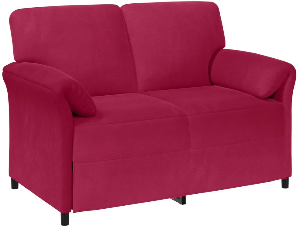 Dvitaškė sofa Vyno raudona 138 x 83 x 95 cm Aksomas